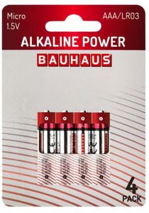 Alkaliparisto BAUHAUS Micro AAA/LR03 4 kpl/pkt