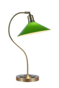 Pöytävalaisin Vela messinki/vihreä 50 cm