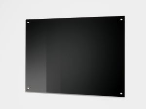 Lasilevy Fibo musta karkaistu 6 x 450 x 700 mm