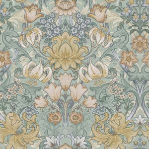 Kuitutapetti Tales of the Manor Fleurmont Aqua 91904