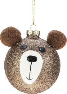 Lasipallonalle ruskea 8 cm