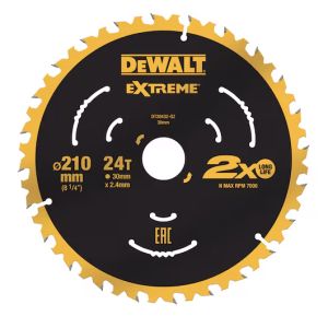 Pyörösahanterä DeWalt Extreme 210 x 30 mm 24T