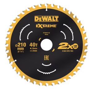 Pyörösahanterä DeWalt Extreme 210 x 30 mm 40T