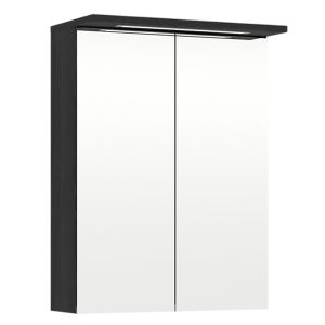 Peilikaappi Temal Highlight 50 cm, 2 ovea Musta Pistorasia vasemmalla
