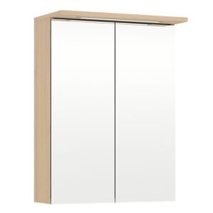 Peilikaappi Temal Highlight 50 cm, 2 ovea Vaalea tammi Pistorasia oikealla