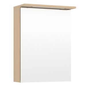Peilikaappi Temal Highlight 50 cm, 1 ovi oikealla Vaalea tammi Pistorasia oikealla