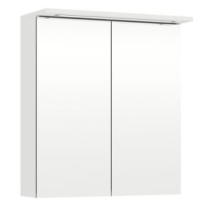 Peilikaappi Temal Highlight 60 cm, 2 ovea Mattavalkoinen Pistorasia vasemmalla