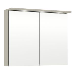 Peilikaappi Temal Highlight 80 cm, 2 ovea Greige Pistorasia vasemmalla