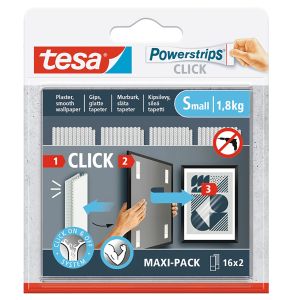 Powerstrips Click tesa® 16 x 2 Small 1,8 kg