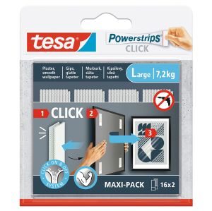 Powerstrips Click tesa® 16 x 2 Large 7,2 kg