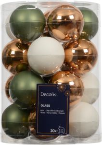 Lasipallolajitelma 20 kpl 6 cm 3-värinen