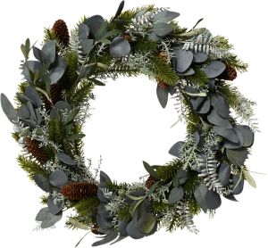 Kranssi 60 cm hopealehtinen