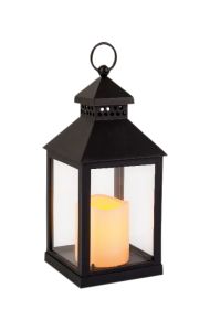 Lyhty LED-kynttilällä lajitelma