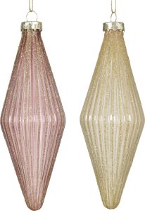 Joulukoriste lasiornamentti 14,5 cm lajitelma