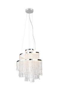 LED-riippuvalaisin Trio Pomp kromi Ø 38 cm
