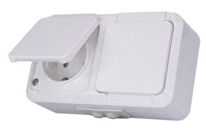 Pistorasia Nordic 2-os valkoinen IP44