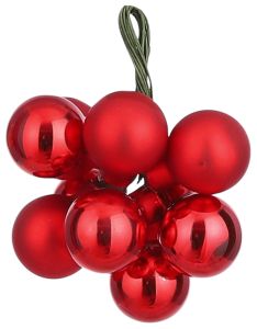 Joulupallonippu 2 cm punainen