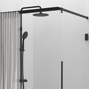 Suihkuverhotanko Svedbergs 90 cm Mattamusta