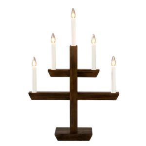 Kynttelikkö Konstsmide ruskea 5-os