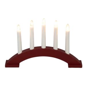 Kynttelikkö Konstsmide punainen 5-os