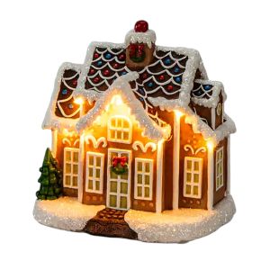 Pöytäkoriste Konstsmide Piparkakkutalo 16 x 16,5 cm