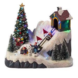 Pöytäkoriste Konstsmide Talvikylä 21,5 c 18,5 cm