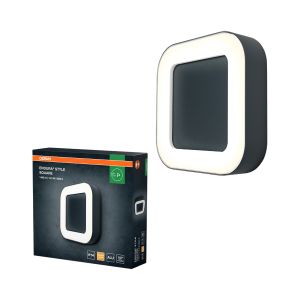 LED-ulkoseinävalaisin Osram Endura Style Square tummanharmaa 20,2 x 20,2 cm IP54
