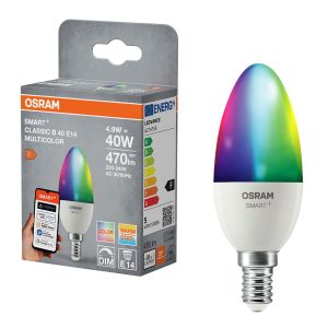 LED-kynttilälamppu Osram Smart+ WiFi E14 4,9 W 470 lm RGBW 2700–6500 K 1 kpl/pkt