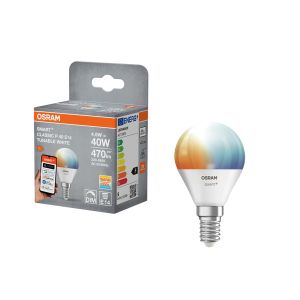 LED-lamppu Osram Smart+ WiFi DIM E14 4,9 W 470 lm TW 2700–6500 K 1 kpl/pkt