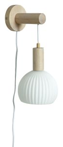 Seinävalaisin Aneta Lapponia puu/valkoinen 20 x 15 x 35 cm