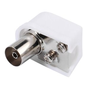 Antenniliitin naaras Vivanco 90° valkoinen