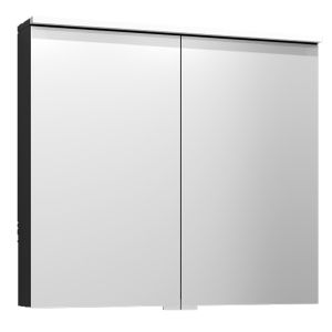 LED-peilikaappi Svedbergs Sarek musta saarni 80 cm