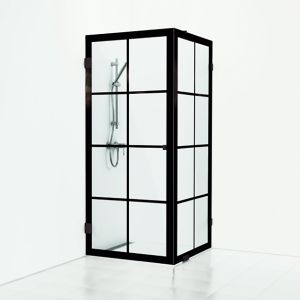 Suihkukulma Svedbergs Rista mattamusta/kirkas 90 x 80 x 200 cm