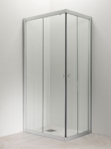 Suihkukulma Vihtan Aalto 5 matta alumiini/kirkas 90 x 90 x 200 cm