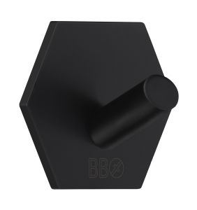 Tarrakiinnitteinen Koukku Mattamusta 6-Kulma BB1160