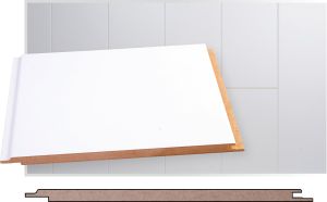 Kattopaneeli Maler MDF Valkoinen Puolikiiltävä STP-0 8 x 185 x 2070 mm