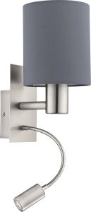 Seinävalaisin Eglo Pasteri Harmaa