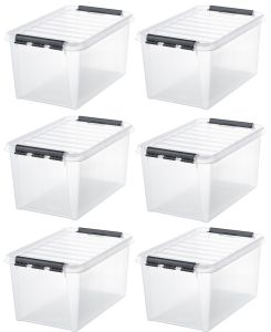 6 kpl Säilytyslaatikko SmartStore Classic 45 Kirkas 59 x 39 x 31 cm