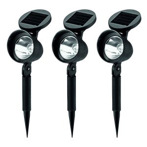 3 kpl Solarspotti Bauhaus LED musta 2-os IP44