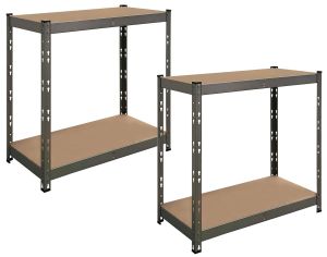2 kpl Metallihylly Regalux 76 x 38 x 75 cm