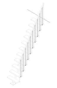 Kaiteen lisäpinnasarja Dolle Dallas-portaikolle