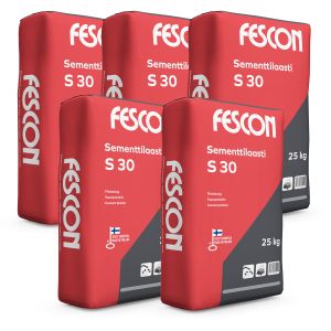 5 kpl Sementtilaasti Fescon S 30 25 kg