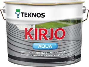Peltikattomaali Teknos Kirjo Aqua T2515 Musta