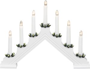 Kynttelikkö Konstsmide 7-os valkoinen