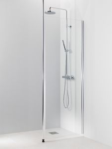Kiinteä suihkuseinä Vihtan Ocean 1 kirkas kiiltävä