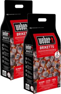 2 kpl briketit Weber FSC 8 kg