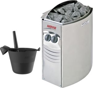 Setti: Sähkökiuas Harvia Vega 6 kW + Harvia Click saunasetti