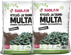 2 kpl Kylvö- ja taimimulta Biolan 10 l