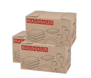 3 kpl Muuttolaatikko kirjoille BAUHAUS 58 x 33 x 33,5 cm