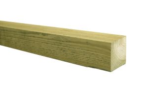 Kyllästetty mänty 75 x 75 mm Vihreä sahattu